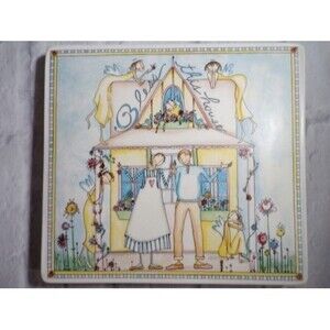 2005 Demdaco Claire Stoner Pure Of Heart Bless This House Ceramic Tile Plaque